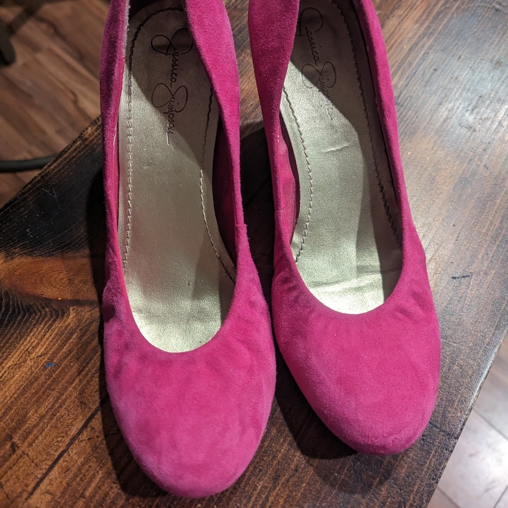 Jessica Simpson pink fuchsia suede